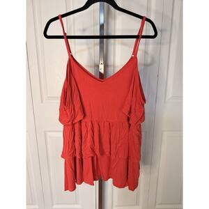 Torrid 3 Super Soft Bright Cold Shoulder Babydoll Top